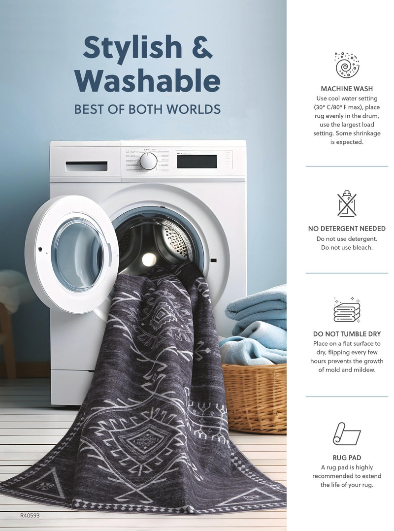 Thomwith 8' x 10'2" Washable Rug
