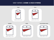 Chime 12 Inch Hybrid King Mattress in a Box