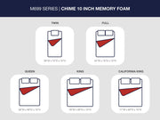 10 Inch Chime Memory Foam Queen Mattress in a Box